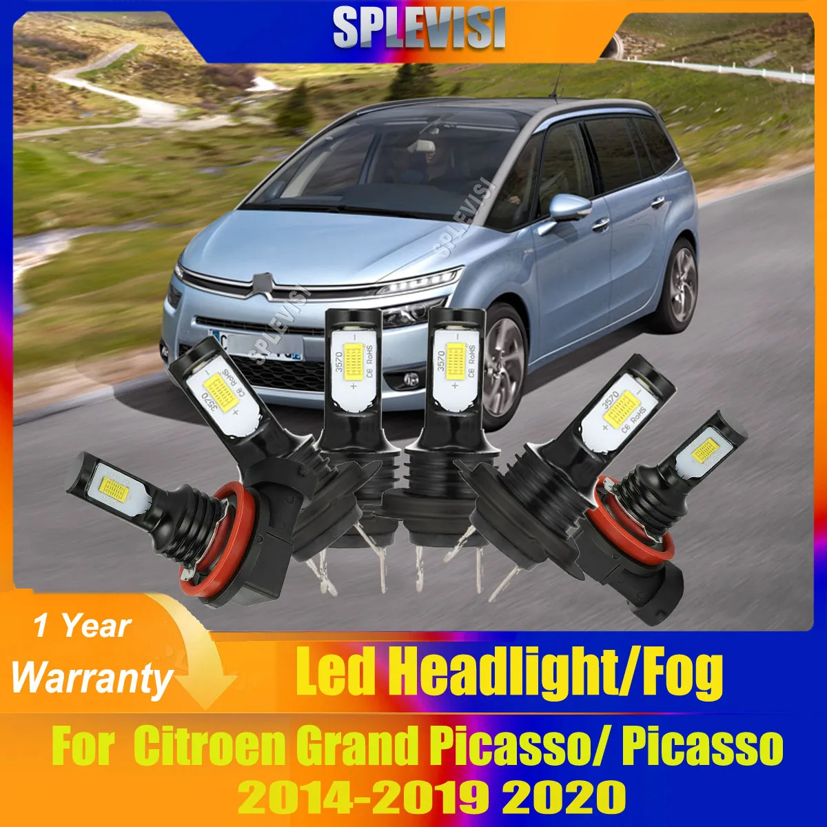 LED Xenon White Headlights Fog Lamps 12v Replace Halogen For Citroen Grand Picasso/Picasso 2014-2020 2015 2016 2017 2018 2019
LED Xenon White Headlights Fog Lamps 12v Replace Halogen For Citroen Grand Picasso/Picasso 2014-2020 2015 2016 2017 2018 2019
