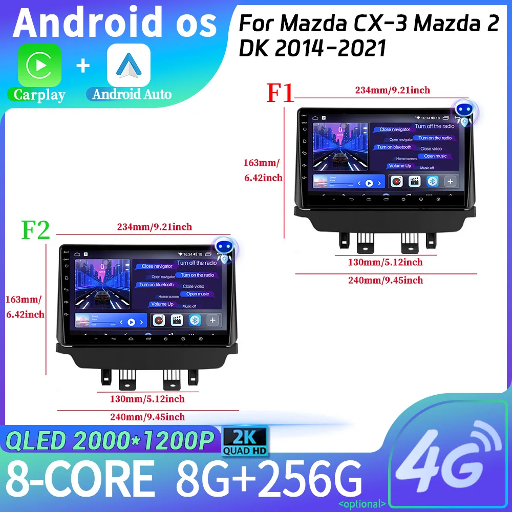 Android 14 For Mazda CX-3 Mazda 2 DK 2014-2021 Wireless Carplay Stereo Screen Head Unit Car Radio Multimedia Navigation
Android 14 For Mazda CX-3 Mazda 2 DK 2014-2021 Wireless Carplay Stereo Screen Head Unit Car Radio Multimedia Navigation