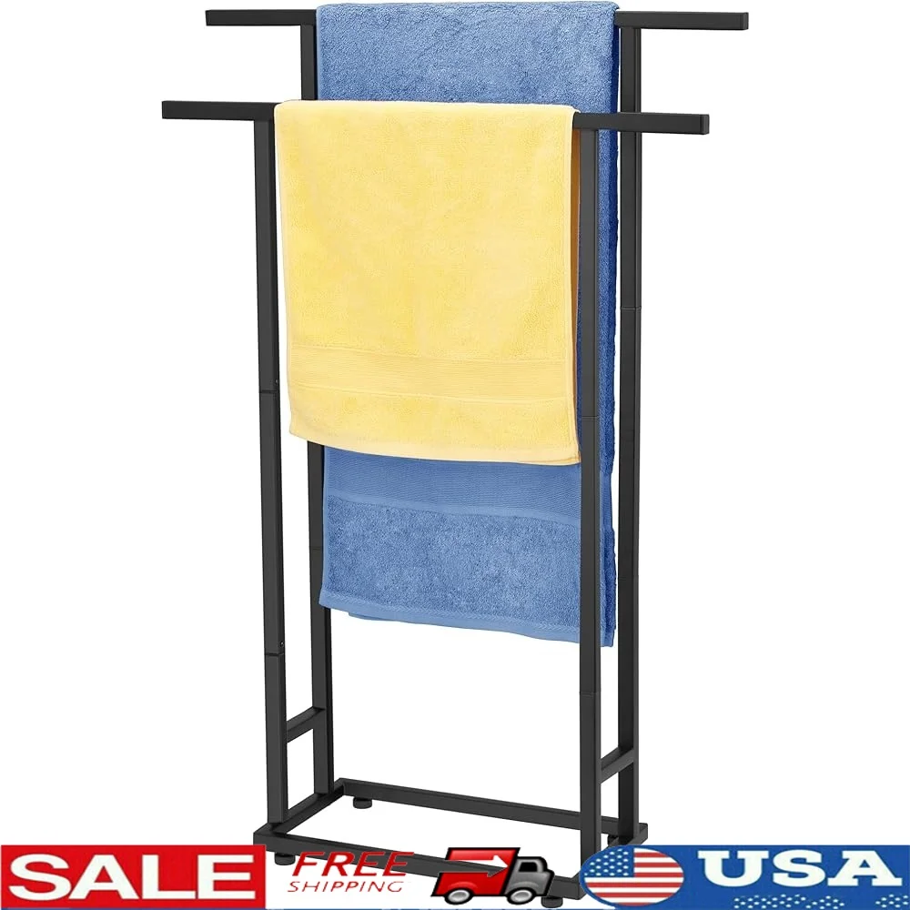 Отдельно стоящая вешалка для полотенец, 2-уровневый органайзер для ванной комнаты, нержавеющий металлический держатель для полотенец, простая сборка, присоска для ног, пространство
Отдельно стоящая вешалка для полотенец, 2-уровневый органайзер для ванной комнаты, нержавеющий металлический держатель для полотенец, простая сборка, присоска для ног, пространство