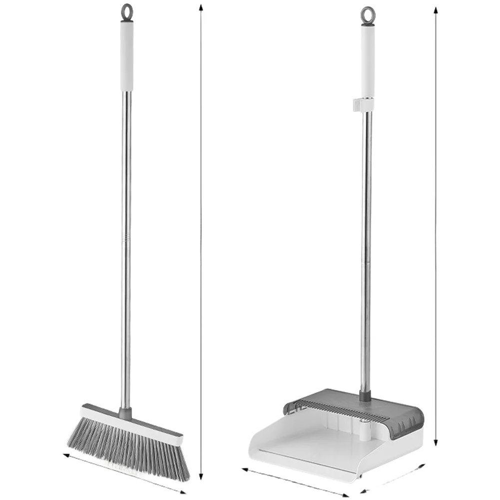 White Plastic Broom and Dustpan Long 87.5cm Handle Soft Bristles Comb Teeth Design Floor Cleaning 26x24x87.5cm
White Plastic Broom and Dustpan Long 87.5cm Handle Soft Bristles Comb Teeth Design Floor Cleaning 26x24x87.5cm