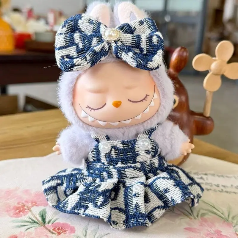 Labubu Doll Outfit Blue Flower Sea Denim Skirt 15cm/17cm Labubu I II Doll Accessories Sitting Party Clothing Plush Doll Clothes
Labubu Doll Outfit Blue Flower Sea Denim Skirt 15cm/17cm Labubu I II Doll Accessories Sitting Party Clothing Plush Doll Clothes