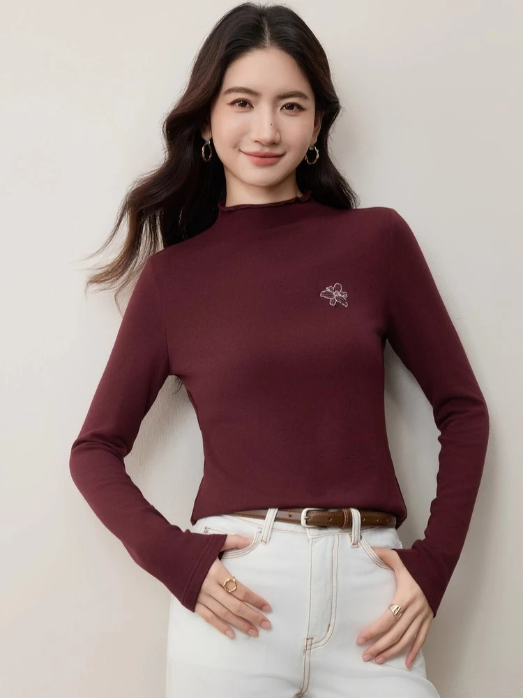 SENTUBILA Women's Semi-Turtleneck Knit T-shirt Autumn 2025 New Slim-Fit Warm Commuting Tees Basic Bottoming Top 153SF2724
SENTUBILA Women's Semi-Turtleneck Knit T-shirt Autumn 2025 New Slim-Fit Warm Commuting Tees Basic Bottoming Top 153SF2724