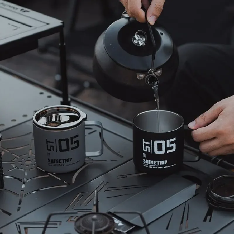 ShineTrip Double-layer Heat-Resistant Camping Coffee Cup Environmentally Friendly Cup 304 Stainless Steel Water Cup
ShineTrip Double-layer Heat-Resistant Camping Coffee Cup Environmentally Friendly Cup 304 Stainless Steel Water Cup
