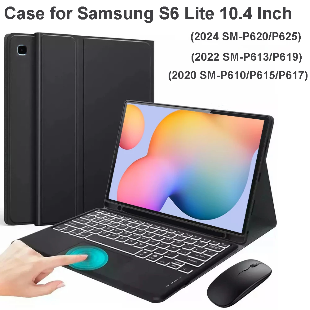 Чехол для Samsung Tab S6 lite 10,4 дюйма, чехол с клавиатурой Bluetooth для Galaxy Tab S6 lite SM-P620/P625/P613/P619/P610/P615/P617
Чехол для Samsung Tab S6 lite 10,4 дюйма, чехол с клавиатурой Bluetooth для Galaxy Tab S6 lite SM-P620/P625/P613/P619/P610/P615/P617