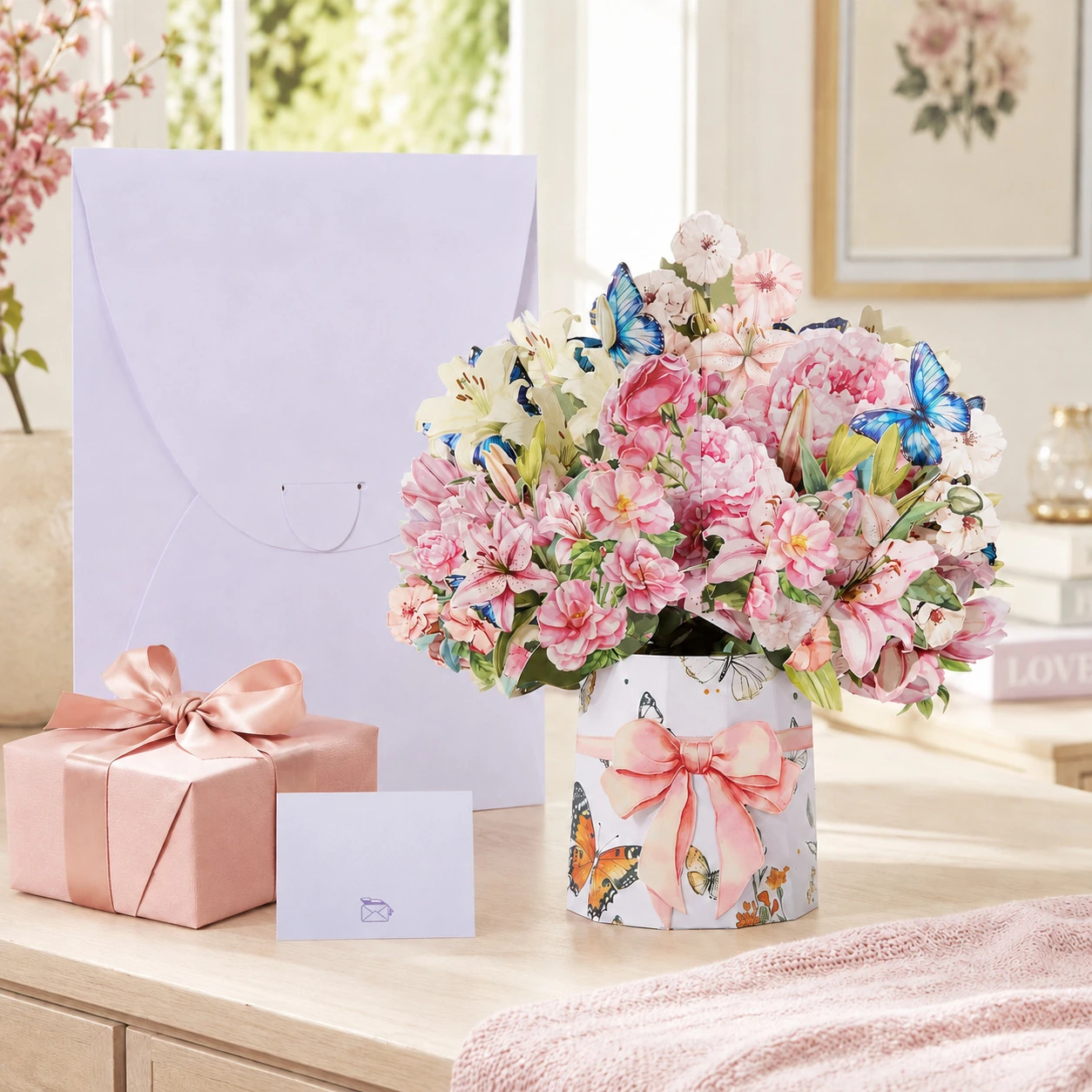 3D Pop-Up Butterfly Heart Greeting Card with Envelope: Teacher's Day and Birthday Greeting Card with Paper Cut-Out Ornament
3D Pop-Up Butterfly Heart Greeting Card with Envelope: Teacher's Day and Birthday Greeting Card with Paper Cut-Out Ornament