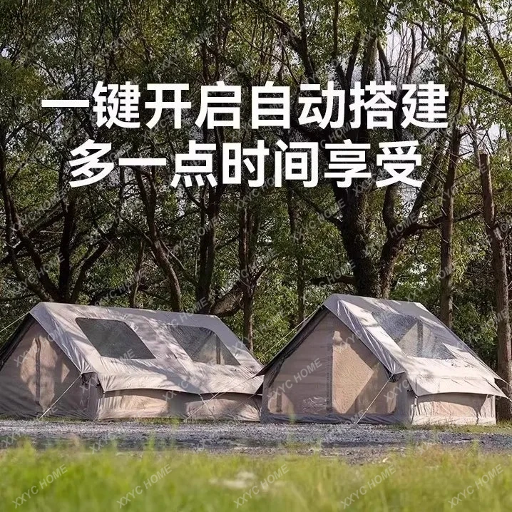 LInflatable tent outdoor camping overnight rain and sun protection thickened new camping equipment full set
LInflatable tent outdoor camping overnight rain and sun protection thickened new camping equipment full set