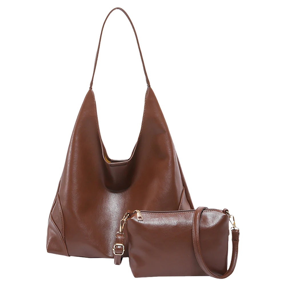 2pcs Women PU Leather Slouchy Hobo Bag Adjustable Strap Shoulder Purse with Coin Purse Top Handle Handbag for Work Travel
2pcs Women PU Leather Slouchy Hobo Bag Adjustable Strap Shoulder Purse with Coin Purse Top Handle Handbag for Work Travel