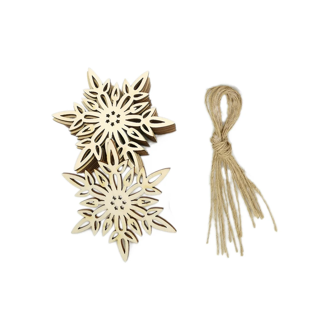 10pcs Wooden Snowflake Cutouts Christmas Wood Snowflake Decorations with Twine Ropes for Kids Crafts Christmas Ornaments
10pcs Wooden Snowflake Cutouts Christmas Wood Snowflake Decorations with Twine Ropes for Kids Crafts Christmas Ornaments