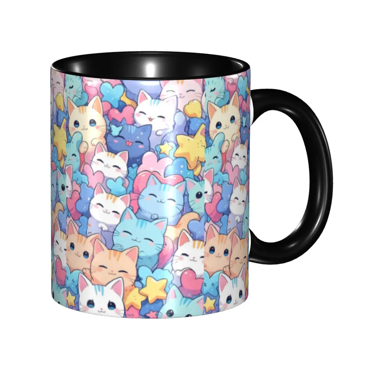 Customized Cute Black Cat Coffee Mug DIY Colorful Pattern Oil Painting Ceramic Tea Milk Cup
Customized Cute Black Cat Coffee Mug DIY Colorful Pattern Oil Painting Ceramic Tea Milk Cup