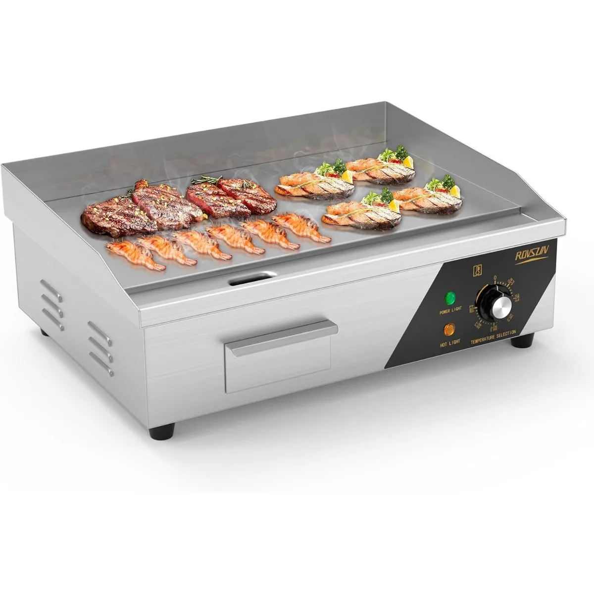 22" Commercial Electric Griddle Flat Top Grill Hot Plate BBQ Countertop 1600W
22" Commercial Electric Griddle Flat Top Grill Hot Plate BBQ Countertop 1600W