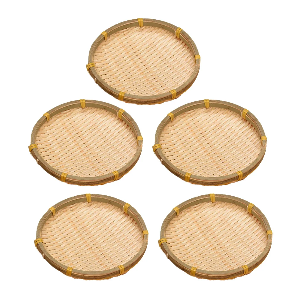 5Pcs Bamboo Woven Basket Handmade Practical Storage Organizer Multi-Purpose Home Kitchen Fruit Vegetable Drying Tray
5Pcs Bamboo Woven Basket Handmade Practical Storage Organizer Multi-Purpose Home Kitchen Fruit Vegetable Drying Tray