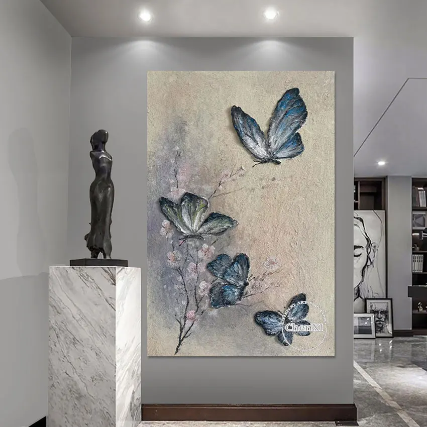 Bedroom Decorative Item Butterfly Canvas Picture Art Hand-painted Beautiful Oil Painting Unframed Luxury Wall Art Pure Handmade
Bedroom Decorative Item Butterfly Canvas Picture Art Hand-painted Beautiful Oil Painting Unframed Luxury Wall Art Pure Handmade