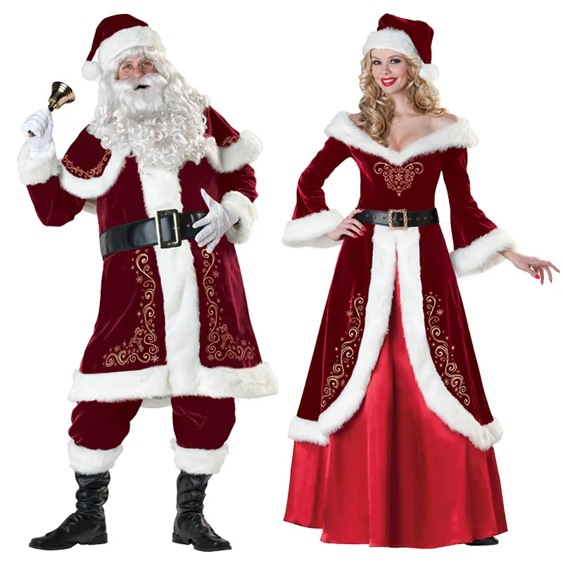 Christmas Cosplay Retro Princess Dress Off-shoulder Couple Santa Claus Dress Men Women Cosplay Costume Party long Dress
Christmas Cosplay Retro Princess Dress Off-shoulder Couple Santa Claus Dress Men Women Cosplay Costume Party long Dress