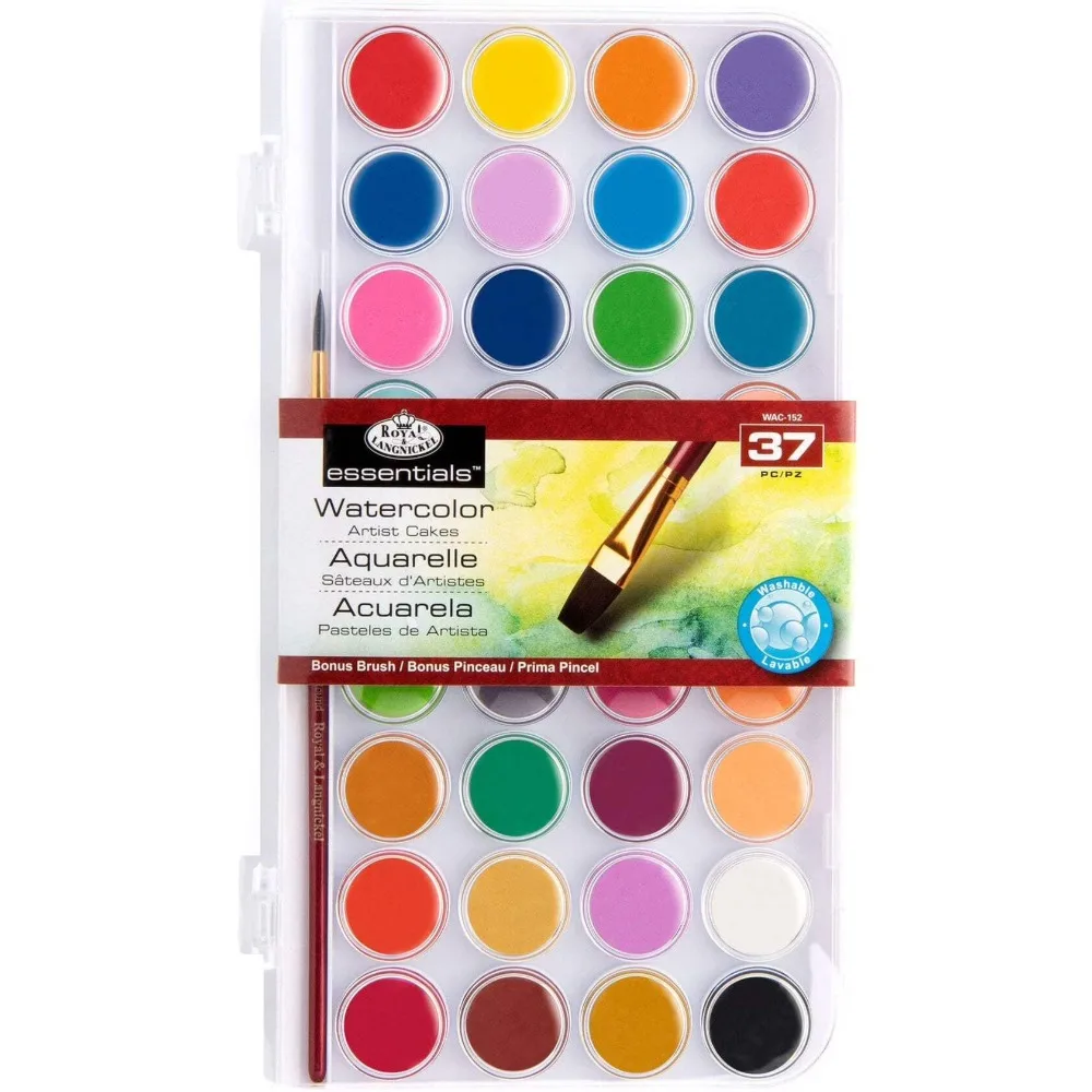 Watercolor Paint Set 37 Pieces Assorted Colors Cakes with Brush for Artists Students Beginners Painting Supplies
Watercolor Paint Set 37 Pieces Assorted Colors Cakes with Brush for Artists Students Beginners Painting Supplies