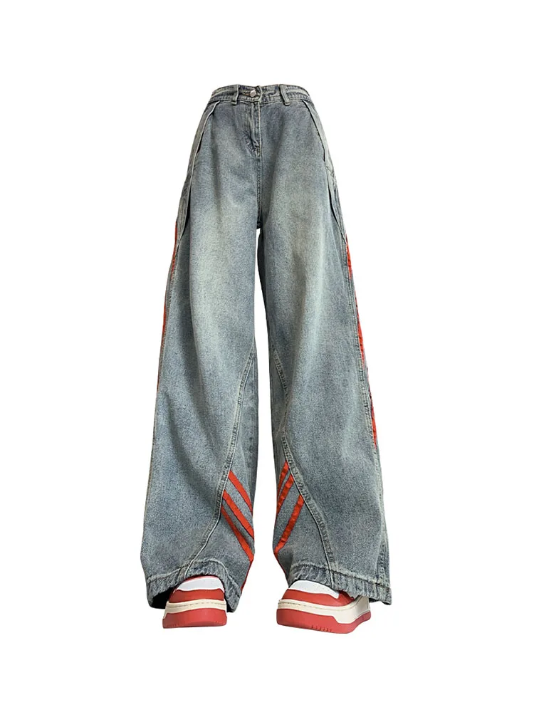 New Design Fashion Striped Sexy Wide Leg Pants Summer 2024 Bleached High Waist Slim Jeans Women Denim Trousers Streetwear Trend
New Design Fashion Striped Sexy Wide Leg Pants Summer 2024 Bleached High Waist Slim Jeans Women Denim Trousers Streetwear Trend