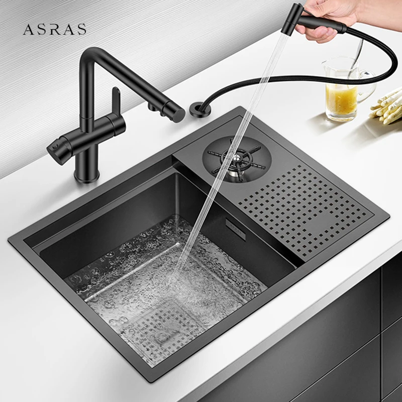 ASRAS Nanometer Cup Rinser kitchen Sink 304 Stainless Steel 4mm Thickness Handmade Sink High Pressure Cup Washer kitchen Sink
ASRAS Nanometer Cup Rinser kitchen Sink 304 Stainless Steel 4mm Thickness Handmade Sink High Pressure Cup Washer kitchen Sink