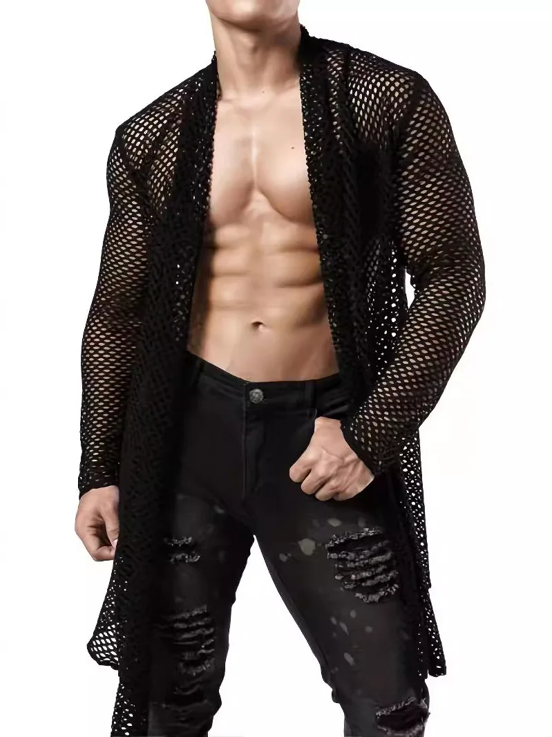 Men's Long Sleeve Sexy Hollow out Mesh Shirt American Style Casual Loose Fit Polyester T-Shirt for Summer 2026
Men's Long Sleeve Sexy Hollow out Mesh Shirt American Style Casual Loose Fit Polyester T-Shirt for Summer 2026