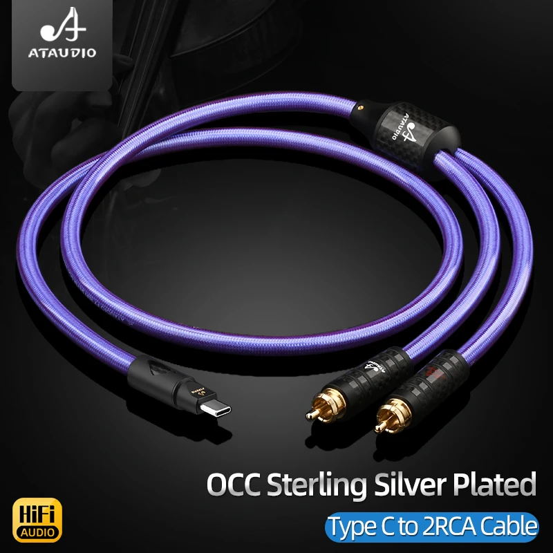 HiFi OCC Silver-plated USB C RCA Audio Cable USB Type C Male to 2RCA Male Audio Cable for Phone Speaker
HiFi OCC Silver-plated USB C RCA Audio Cable USB Type C Male to 2RCA Male Audio Cable for Phone Speaker
