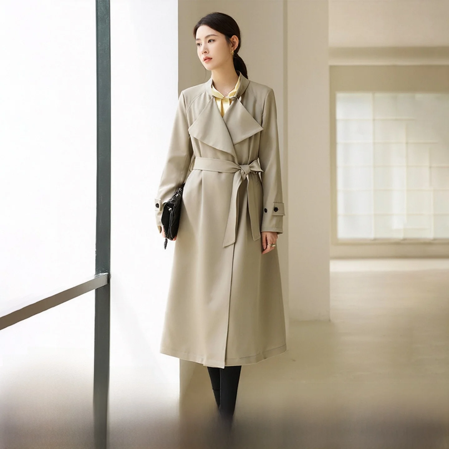 Длинное пальто Ele, осеннее новое поступление, утягивающая женская одежда Sli, высококачественное полиэфирное волокно, семь передних магазинов
Длинное пальто Ele, осеннее новое поступление, утягивающая женская одежда Sli, высококачественное полиэфирное волокно, семь передних магазинов