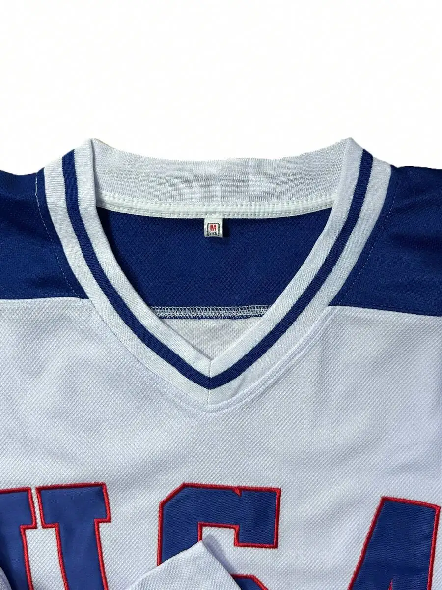 Mens White Ice Hockey Jersey Long Sleeve V-Neck Embroidered Sports Top Casual
Mens White Ice Hockey Jersey Long Sleeve V-Neck Embroidered Sports Top Casual