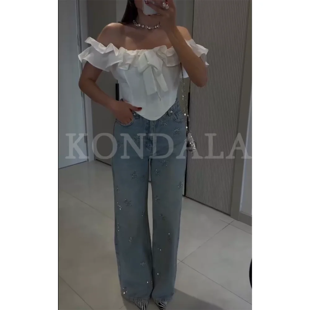 KONDALA 2026 Spring Summer Elegant Beading Women Jeans Fashion Casual Vacation Going Out Ladies Business Wide Leg Jeans
KONDALA 2026 Spring Summer Elegant Beading Women Jeans Fashion Casual Vacation Going Out Ladies Business Wide Leg Jeans