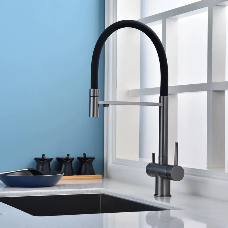 Gray Pull Down Filter Kitchen Faucet Brass Purification Hot And Cold Water Mixer Tap 3 Way Drinking Pure Water Faucets
Gray Pull Down Filter Kitchen Faucet Brass Purification Hot And Cold Water Mixer Tap 3 Way Drinking Pure Water Faucets