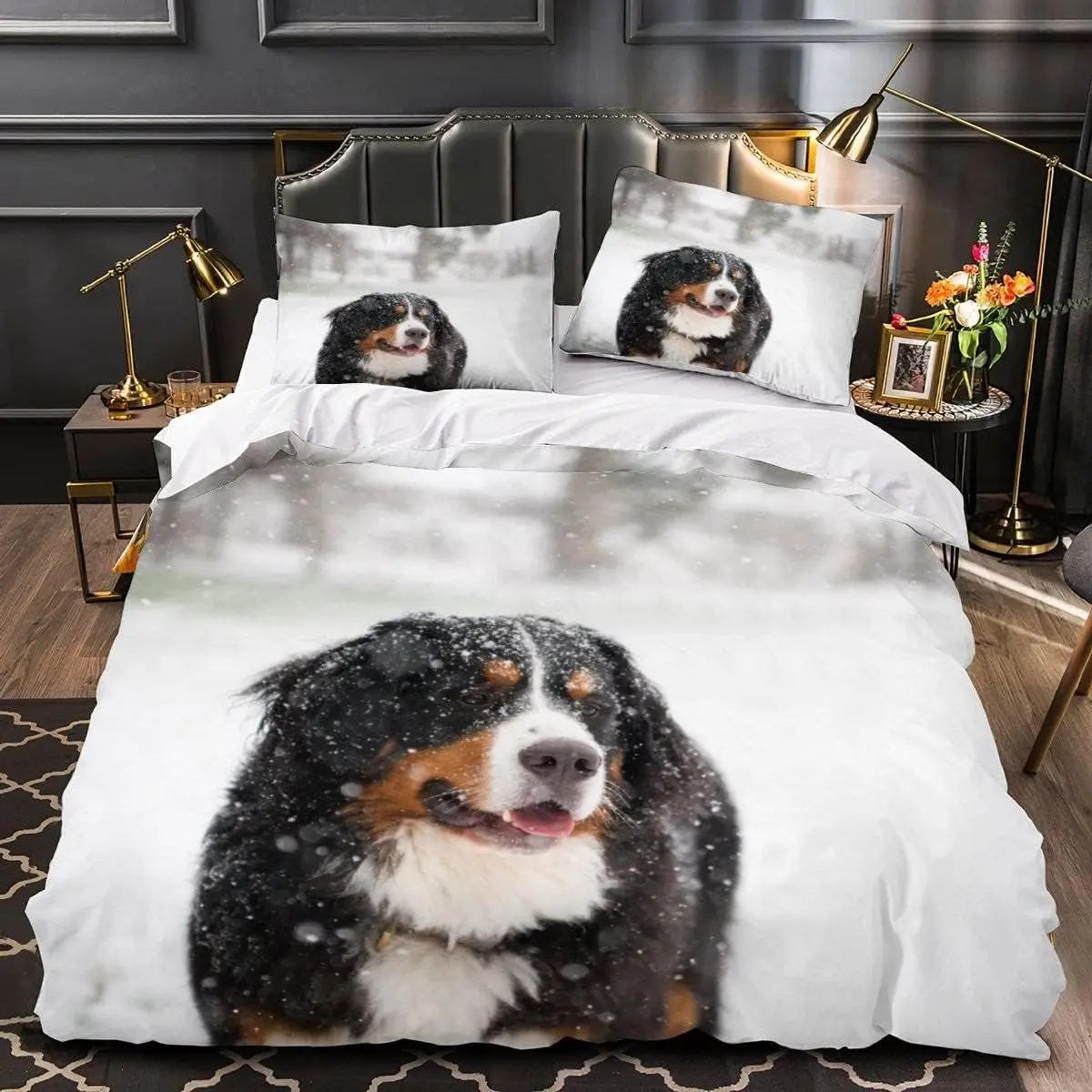 Bernese Mountain Dog Duvet Cover Twin Cute Pet Dog Bedding Set For Boys Girls Microfiber Lovely Animal Comforter Cover 2/3 Piece
Bernese Mountain Dog Duvet Cover Twin Cute Pet Dog Bedding Set For Boys Girls Microfiber Lovely Animal Comforter Cover 2/3 Piece