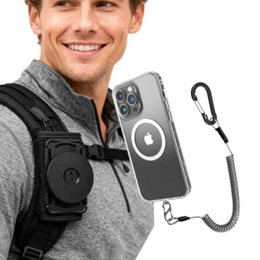 Magnetic Cellphone Holder For Backpack Strap - Phone Shoulder Strap Clamp Mount with Phone Protected Lanyard Fit Hiking/Alpinis
Magnetic Cellphone Holder For Backpack Strap - Phone Shoulder Strap Clamp Mount with Phone Protected Lanyard Fit Hiking/Alpinis