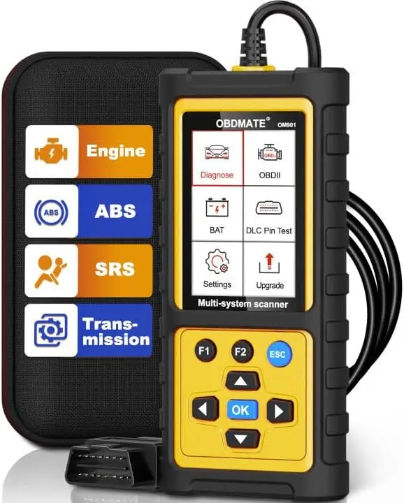 OBD2 Scanner with ABS SRS Transmission, Reset Fault Lights | Check Engine Code Reader with Full OBDII Functions | DLC Pin Test |
OBD2 Scanner with ABS SRS Transmission, Reset Fault Lights | Check Engine Code Reader with Full OBDII Functions | DLC Pin Test |