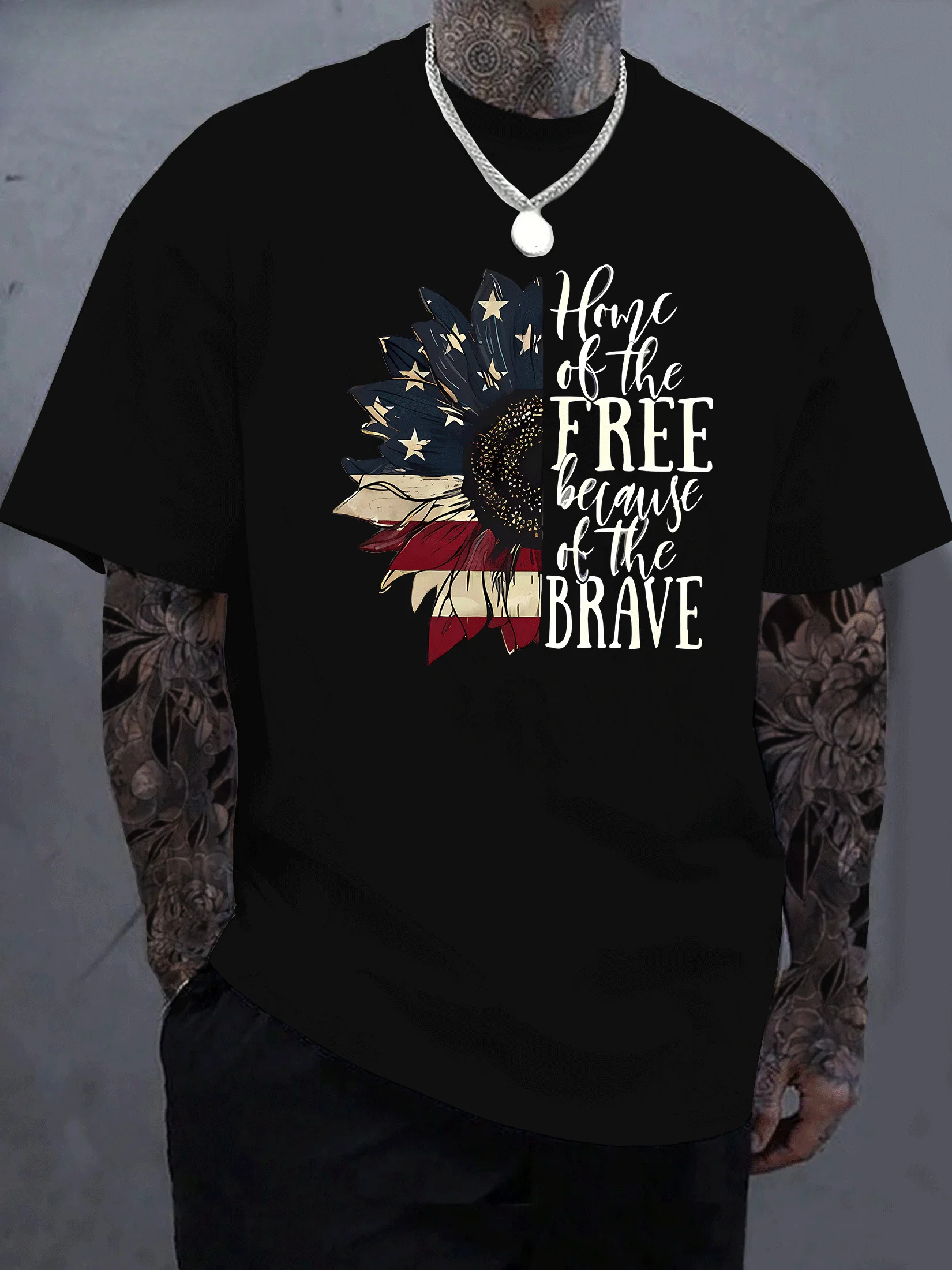 Мужская патриотическая футболка из чистого хлопка Honor the Brave с рисунком американского флага, повседневная футболка с круглым вырезом на каждый день 
Мужская патриотическая футболка из чистого хлопка Honor the Brave с рисунком американского флага, повседневная футболка с круглым вырезом на каждый день