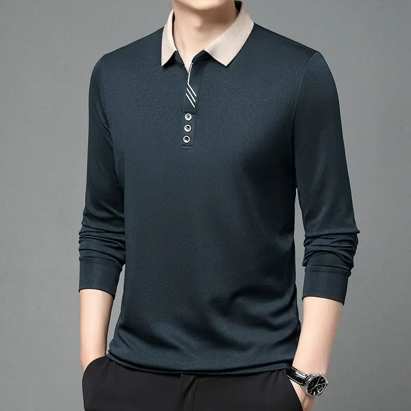 Contrasting Colors Spliced Polo Shirts Men's Clothing Fashion Patchwork Spring Autumn New Turn-down Collar Button Basic T-shirts
Contrasting Colors Spliced Polo Shirts Men's Clothing Fashion Patchwork Spring Autumn New Turn-down Collar Button Basic T-shirts