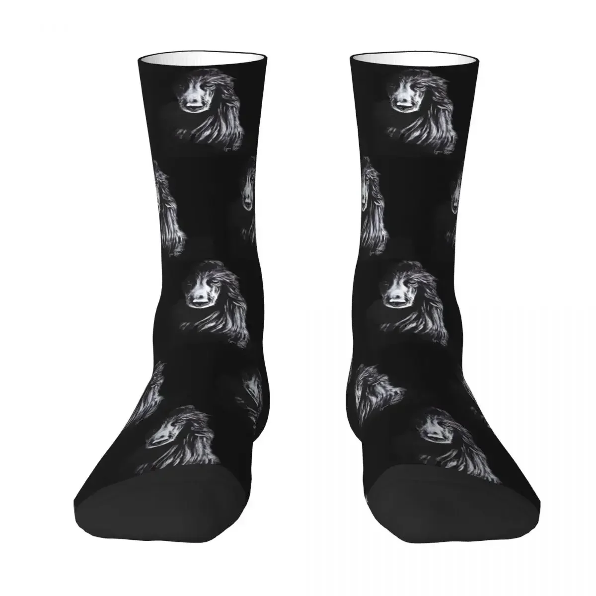 Afghan In Shadows Black Afghan Hound Socks Harajuku Sweat Absorbing Stockings All Season Long Socks Accessories for Unisex Gifts
Afghan In Shadows Black Afghan Hound Socks Harajuku Sweat Absorbing Stockings All Season Long Socks Accessories for Unisex Gifts