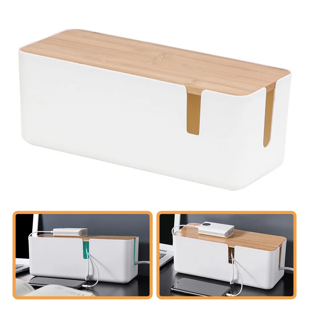 Cable Management Box Wire Storage ganizer for Cords Chargers Power Strips Bamboo Lid Dust Proof Home Office Desk Travel Premium
Cable Management Box Wire Storage ganizer for Cords Chargers Power Strips Bamboo Lid Dust Proof Home Office Desk Travel Premium