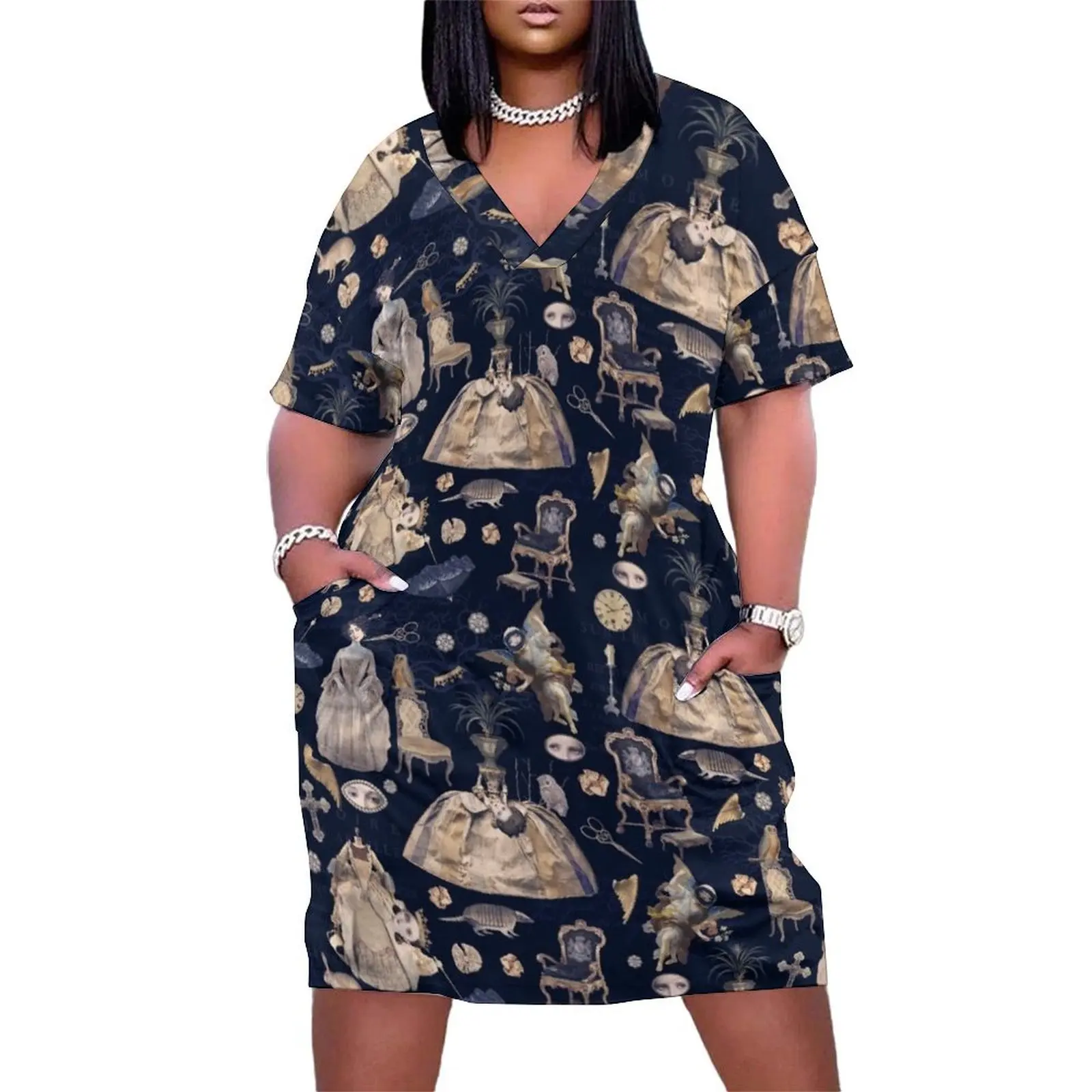 vintage baroque gothic dolls pattern Loose Pocket Dress prom clothes women's clothing summer 2025 novelties Women's clothing
vintage baroque gothic dolls pattern Loose Pocket Dress prom clothes women's clothing summer 2025 novelties Women's clothing