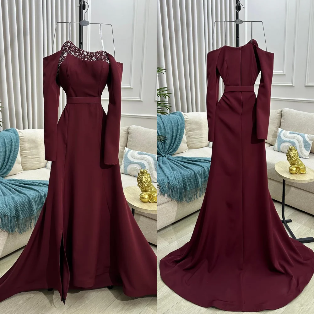 Customized Simple Jersey Pleat Sequined Mermaid Off-the-shoulder Long Dresses Bespoke Occasion Fashion Classic
Customized Simple Jersey Pleat Sequined Mermaid Off-the-shoulder Long Dresses Bespoke Occasion Fashion Classic
