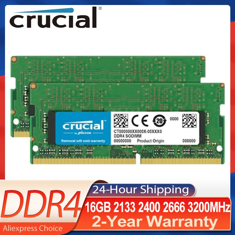Crucial RAM Memory 16GB DDR4 16GB 260-Pin 3200MHz 2400MHz 2666MHz 2133MH DDR4 16GB 2400MHz 3200MHz For Laptop Notebook Mac Book
Crucial RAM Memory 16GB DDR4 16GB 260-Pin 3200MHz 2400MHz 2666MHz 2133MH DDR4 16GB 2400MHz 3200MHz For Laptop Notebook Mac Book