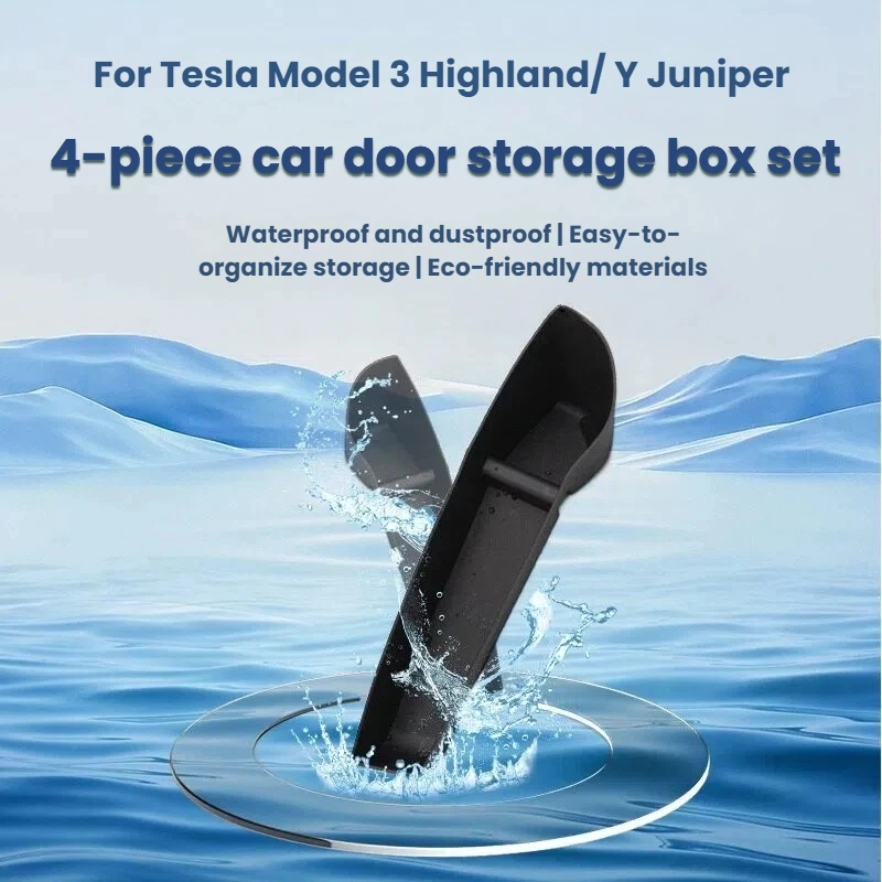 Органайзеры TPE для дверных ниш Tesla Model 3 Highland и Y Juniper, 4 шт., противоскользящие лотки для передних и задних дверей, для телефона/ключей/закусок
Органайзеры TPE для дверных ниш Tesla Model 3 Highland и Y Juniper, 4 шт., противоскользящие лотки для передних и задних дверей, для телефона/ключей/закусок
