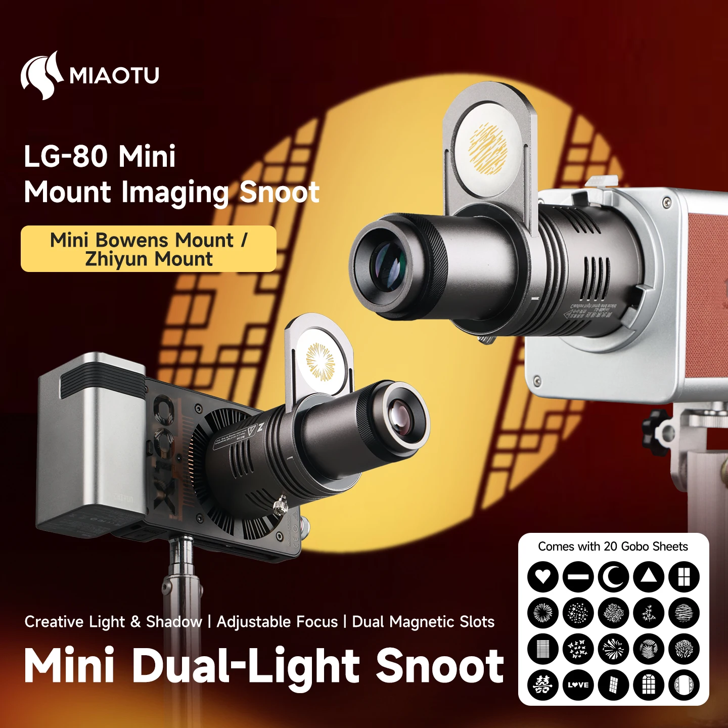 Мини-конус-рефлектор с 20 гобо для Zhiyun CINEPEER CX100, насадка для фото- и видеосъемки
Мини-конус-рефлектор с 20 гобо для Zhiyun CINEPEER CX100, насадка для фото- и видеосъемки