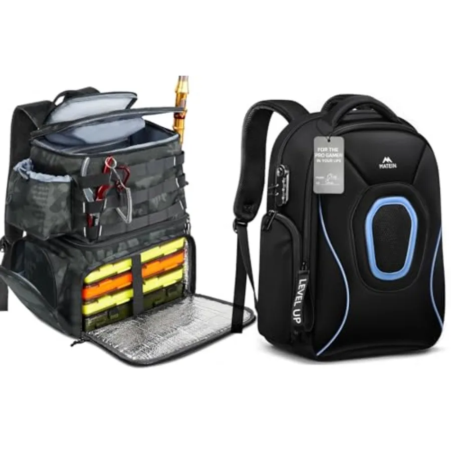 Fishing Bag, Water Resistant Fishing Tackle Box Bag, Protective Gaming Backpack for Men 17 Inch, Gaming Laptop Backpack Set 2pc
Fishing Bag, Water Resistant Fishing Tackle Box Bag, Protective Gaming Backpack for Men 17 Inch, Gaming Laptop Backpack Set 2pc
