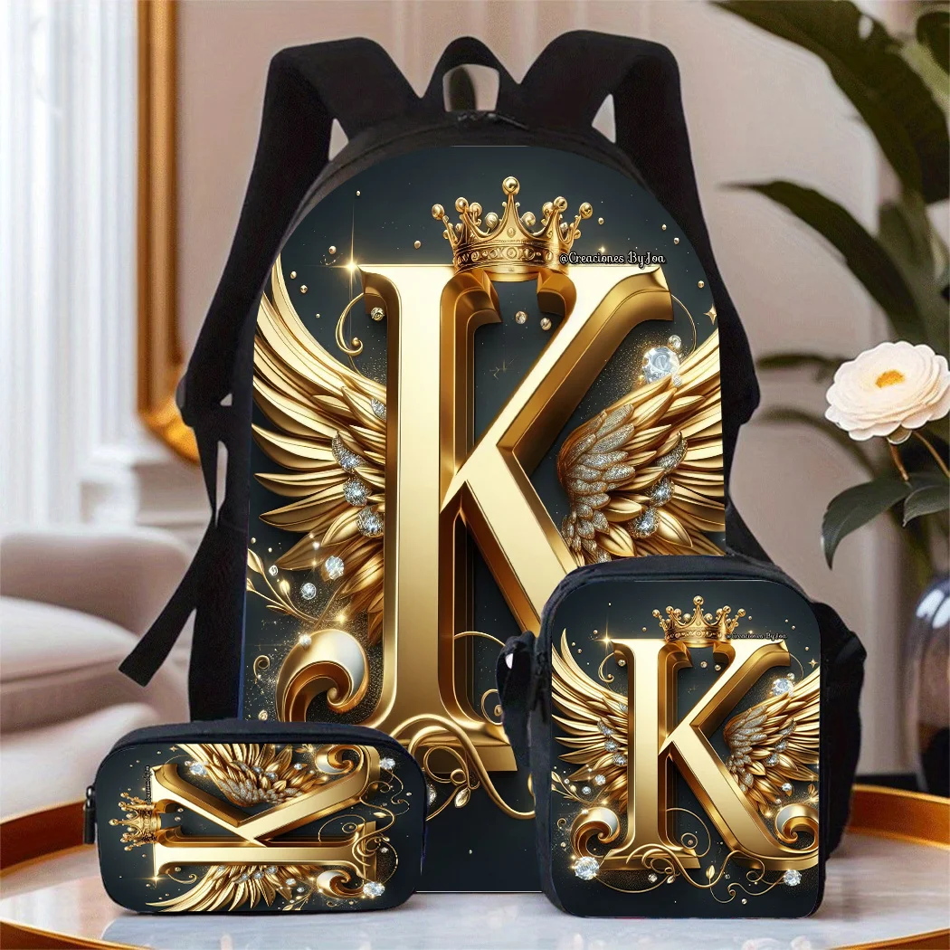 3pcs Cool Letters Style Backpack Set with Adjustable Shoulder Straps, Polyester Lining, Zip Closure, Hand Wash, Suitable for Age
3pcs Cool Letters Style Backpack Set with Adjustable Shoulder Straps, Polyester Lining, Zip Closure, Hand Wash, Suitable for Age