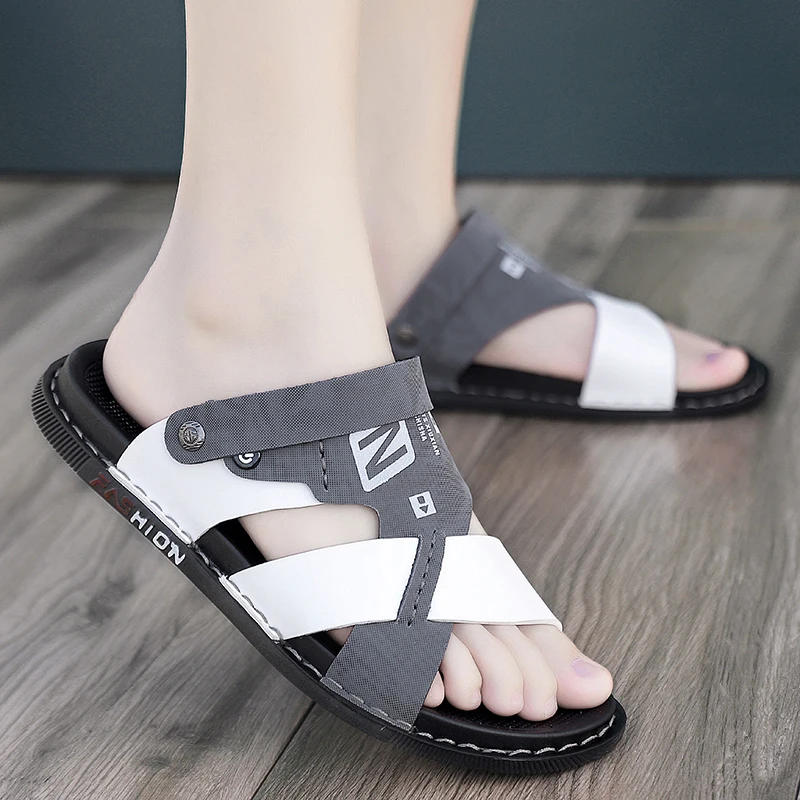 Men's Summer Slip-On Sports Sandals Anti-Slip Driving Beach Shoes Two-In-One Design Comfortable Breathable PU Material
Men's Summer Slip-On Sports Sandals Anti-Slip Driving Beach Shoes Two-In-One Design Comfortable Breathable PU Material