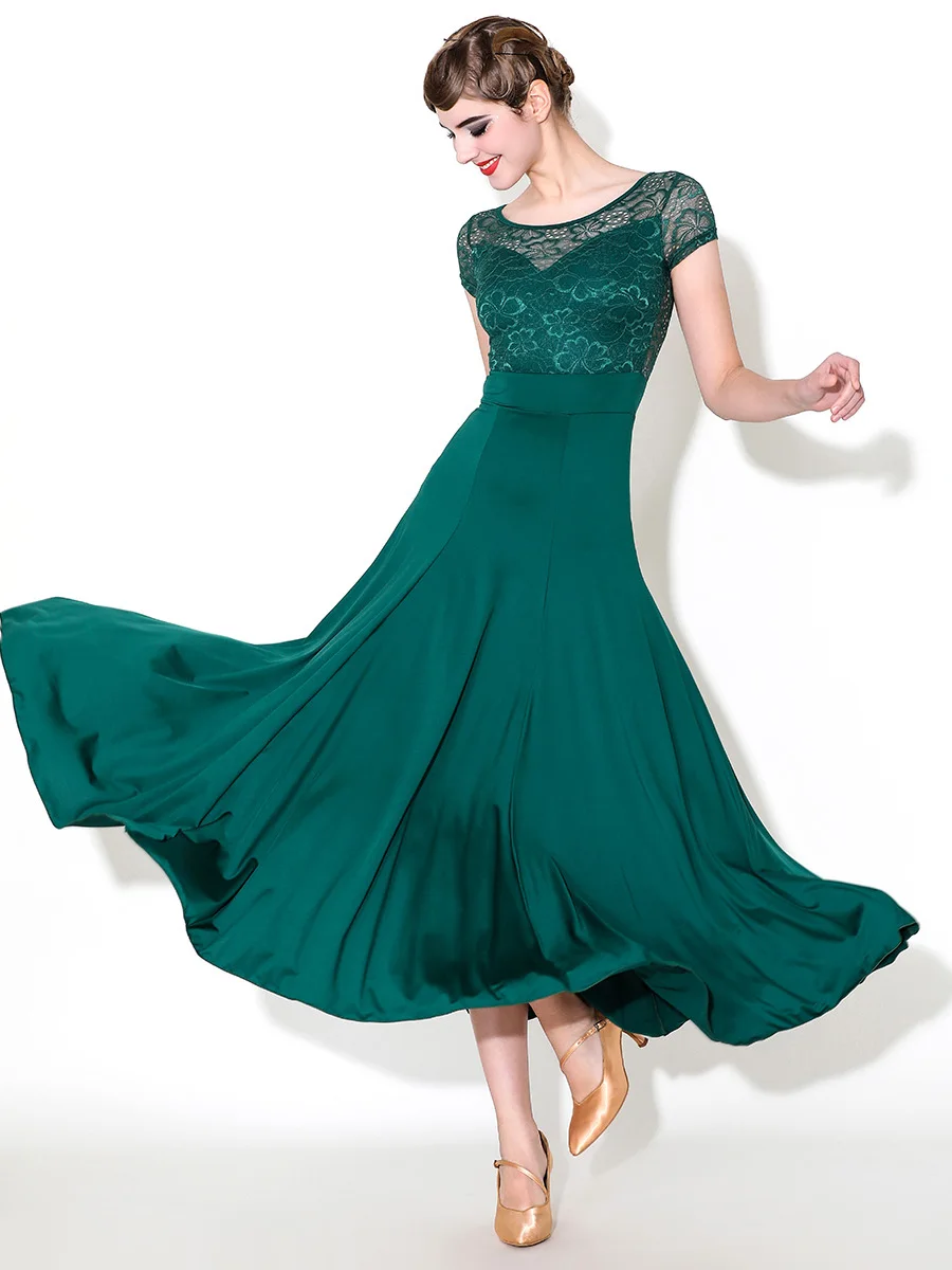 2025 Woman New Modern Dance Short-sleeved Dress Lace Ballroom Dance Dress My935
2025 Woman New Modern Dance Short-sleeved Dress Lace Ballroom Dance Dress My935