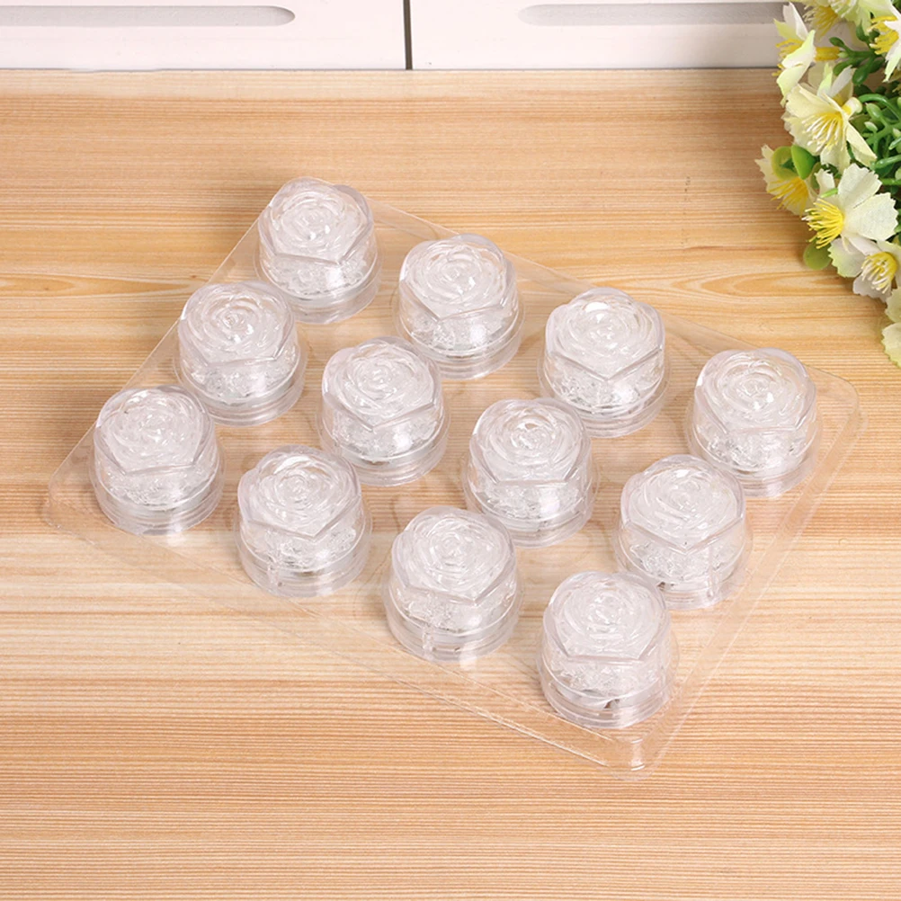 12PCS LED Flower Ice Cube Flashing Rose Liquid Sensor Cubes for Drinking Beautiful Decorations Enhance Bar
12PCS LED Flower Ice Cube Flashing Rose Liquid Sensor Cubes for Drinking Beautiful Decorations Enhance Bar