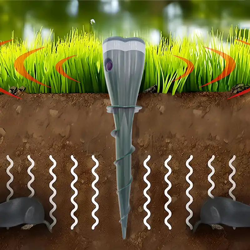 Solar Powered Waterproof Screw Mole Repellent For Lawns Gopher Screw Repeller Outdoor Groundhog Deterrent Vibration Stakes
Solar Powered Waterproof Screw Mole Repellent For Lawns Gopher Screw Repeller Outdoor Groundhog Deterrent Vibration Stakes