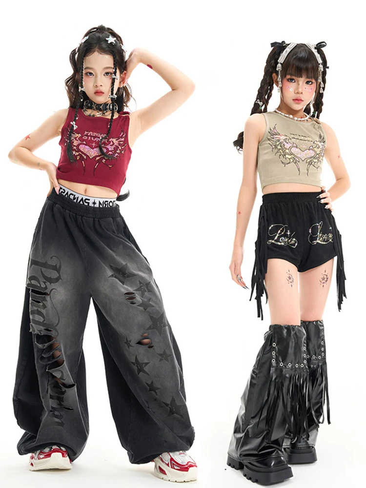 New Trendy Girls Group Kpop Dance Clothes Kid Jazz Performance Costume Top Pants Streetwear Hip Hop Stage Clothes Wear DN23396
New Trendy Girls Group Kpop Dance Clothes Kid Jazz Performance Costume Top Pants Streetwear Hip Hop Stage Clothes Wear DN23396