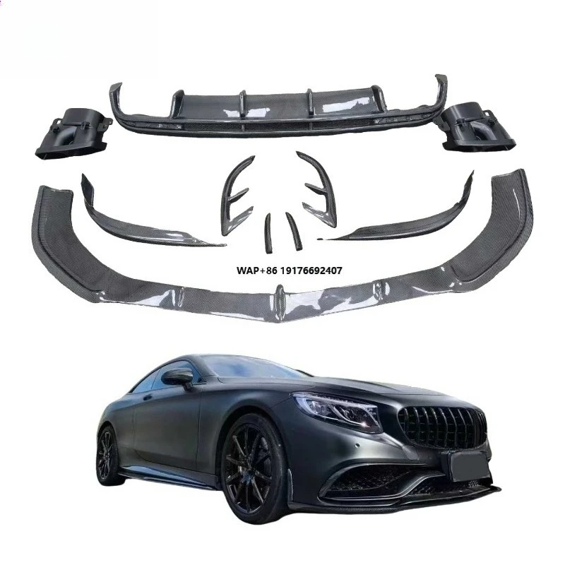 Carbon Fiber Body Kit for S-Class COUPE S63 W217 15-17 Upgrade B Style Auto Parts Front Lip Rear Diffuser Spoiler
Carbon Fiber Body Kit for S-Class COUPE S63 W217 15-17 Upgrade B Style Auto Parts Front Lip Rear Diffuser Spoiler