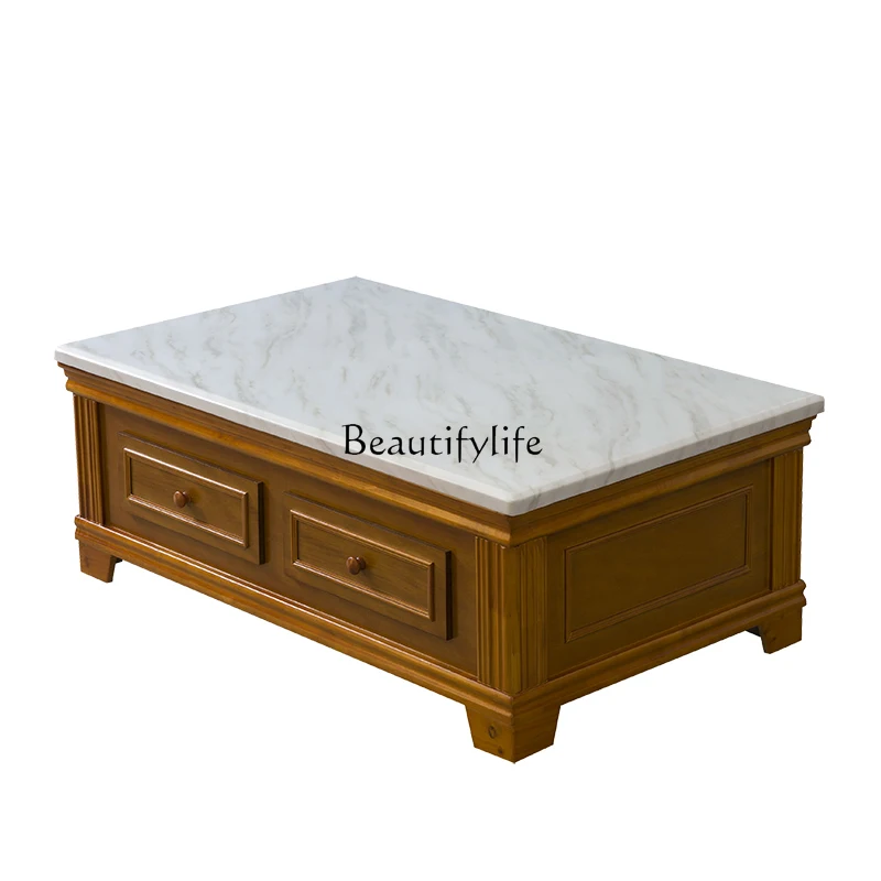 Large and small apartment marble surface coffee table living room household simple solid wood tea table
Large and small apartment marble surface coffee table living room household simple solid wood tea table