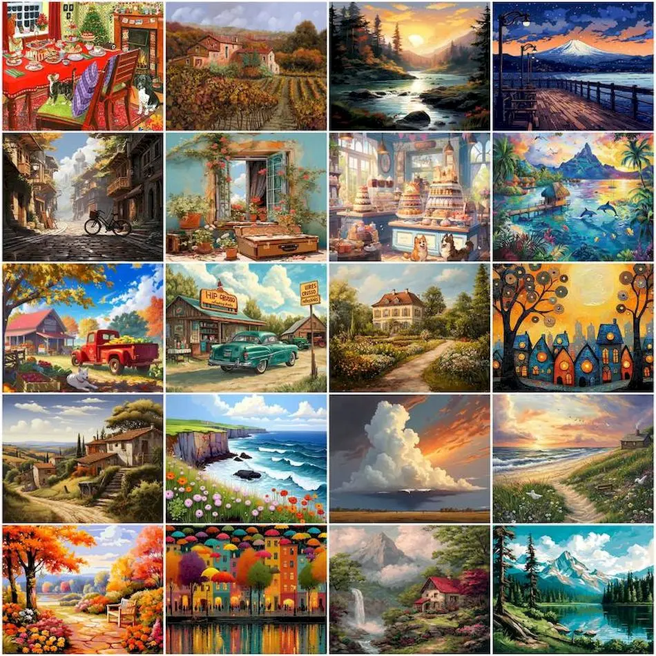 GATYZTORY Painting By Numbers On Canvas To Paint Landscape For Handiwork Crafts Supplies Adults Drawing pictures wall decoration
GATYZTORY Painting By Numbers On Canvas To Paint Landscape For Handiwork Crafts Supplies Adults Drawing pictures wall decoration