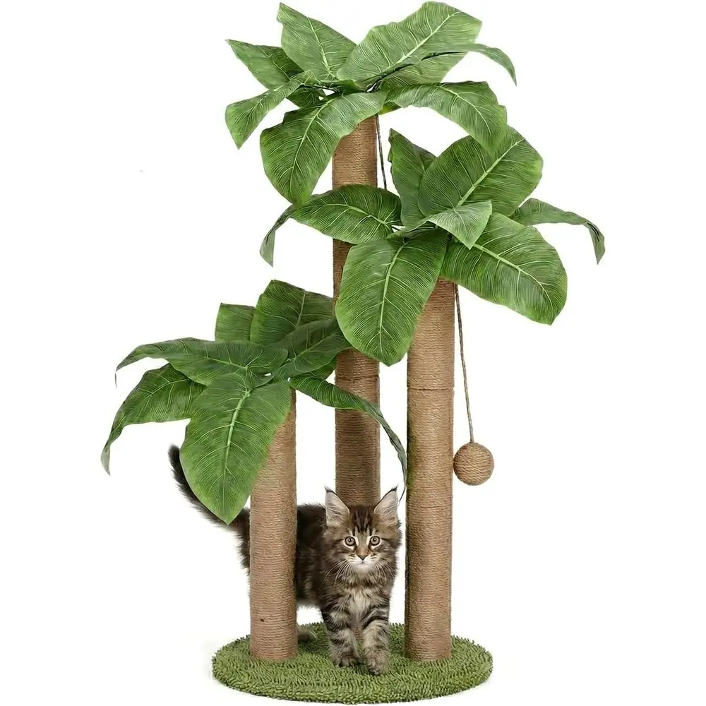 31.5 Cat Scratching Tree with 3 Poles & 2 Interactive Balls for Kittens & Adult Cats
31.5 Cat Scratching Tree with 3 Poles & 2 Interactive Balls for Kittens & Adult Cats