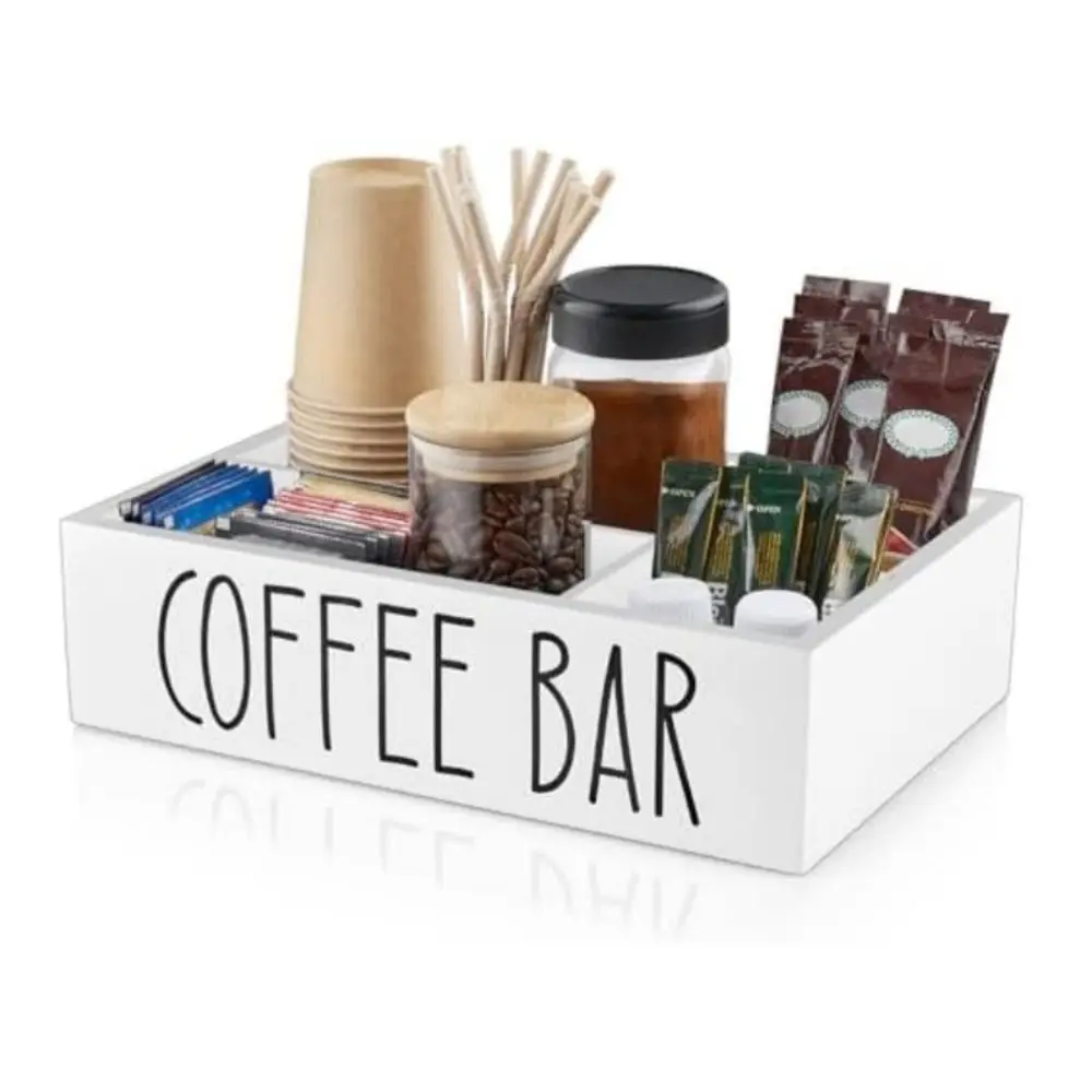Retro Style Wooden Coffee Bar Organizer Creative Large Capacity Condiment Storage Rack Multifunction 4 Compartments
Retro Style Wooden Coffee Bar Organizer Creative Large Capacity Condiment Storage Rack Multifunction 4 Compartments